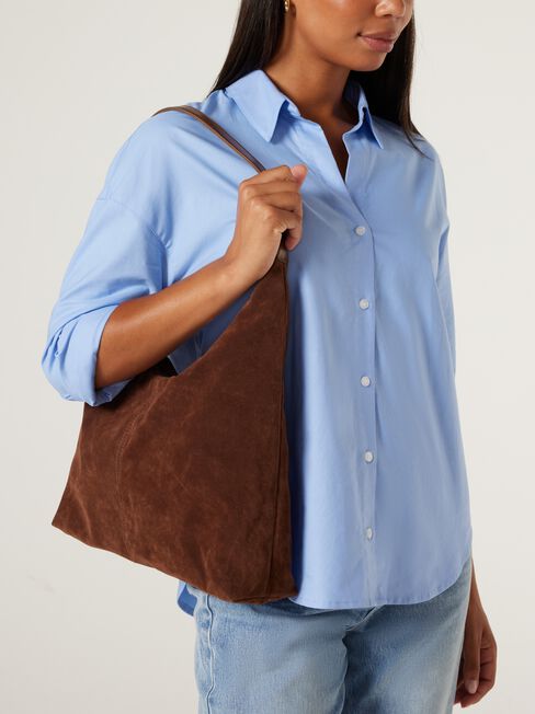 Freya Hobo Bag, Tan, hi-res
